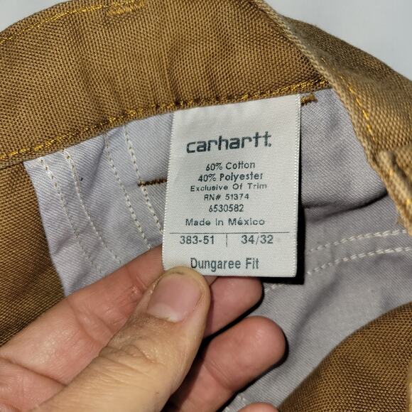 Carhartt Pants Mens Sz 34x32 Beige Canvas Carpenter Gorpcore Grunge Workwear - Picture 4 of 16